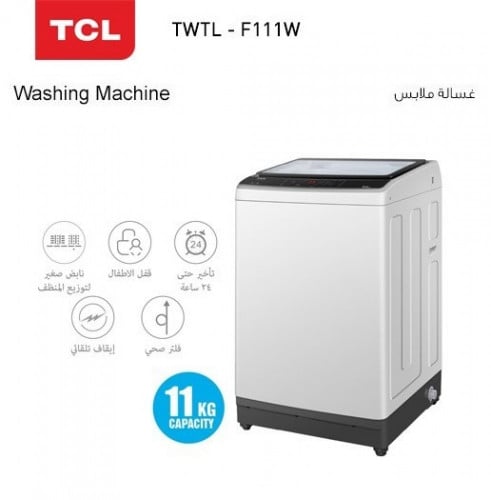 TCL 11kg Top Loading Washing Machine Power Failure Memory White Made in China TWTL-F111W