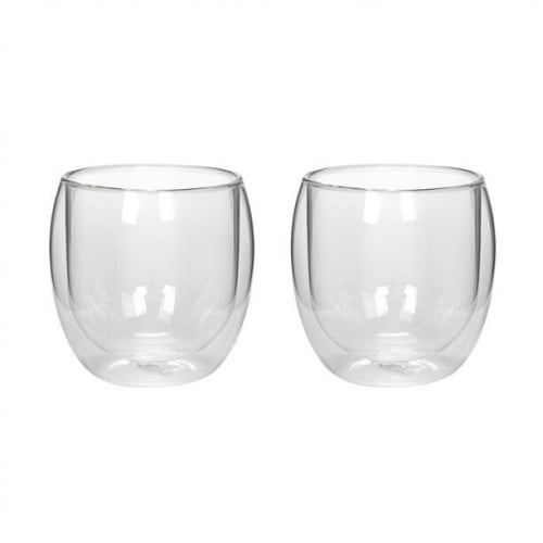 طقم كوبي كابوتشينو طبقتين زجاج (200 مل)