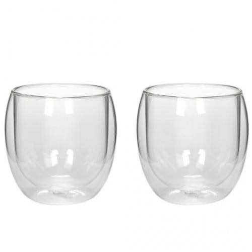 طقم كوبي كابوتشينو طبقتين زجاج (300 مل)