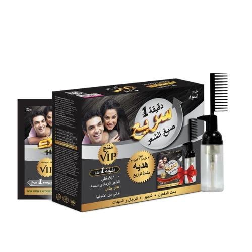 في اي بي شامبو صبغ الشعر - عبوة + 6 أكياس
