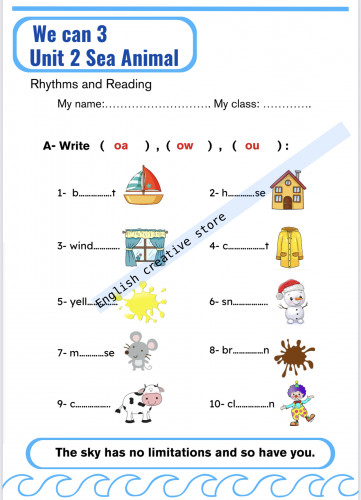 We can3 unit2 worksheets