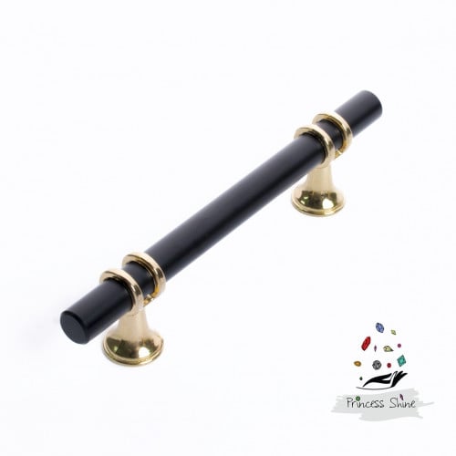 429 - مقبض اسود بحواف ذهبية ( قطعتين )