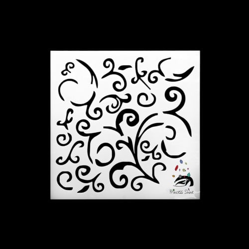 259 - ورق استنسل زخرفة  13سم * 13سم