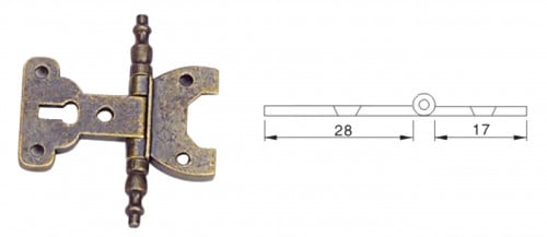 مفصلة اثاث لون محروق