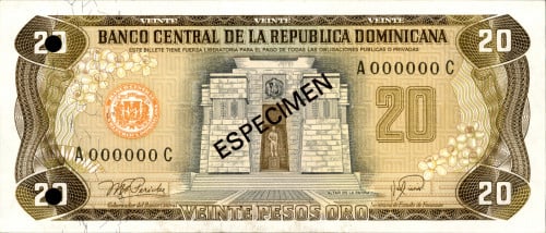 20 بيزو نموذج الدومينيكان لعام 1978م والحالة أنسر وشحيحة