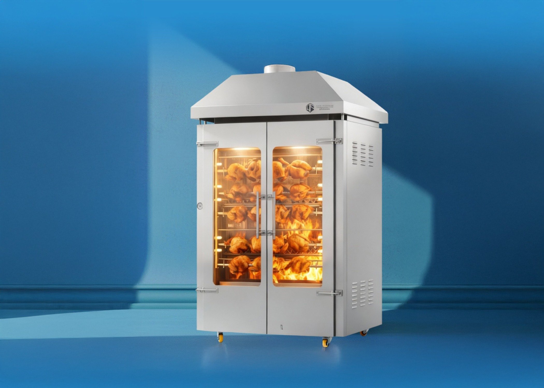 شواية دجاج بالطوب الحراري ستانلس ستيل 304