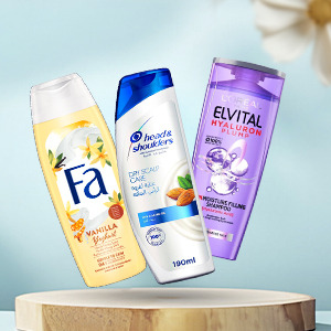 الشامبو وسائل الاستحمام