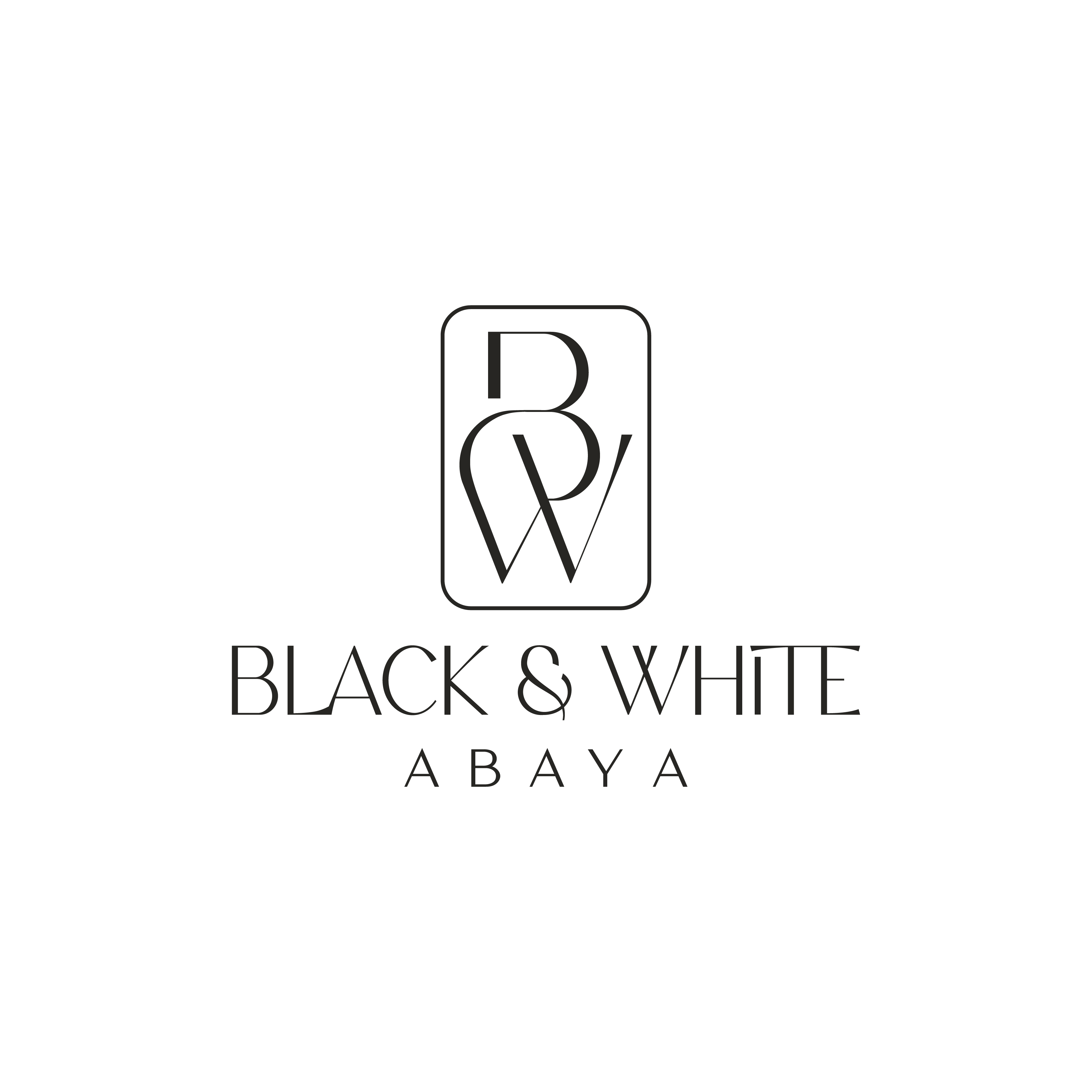 Black and White Abaya