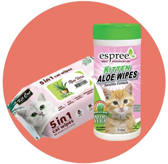 مناديل رطبة للقطط