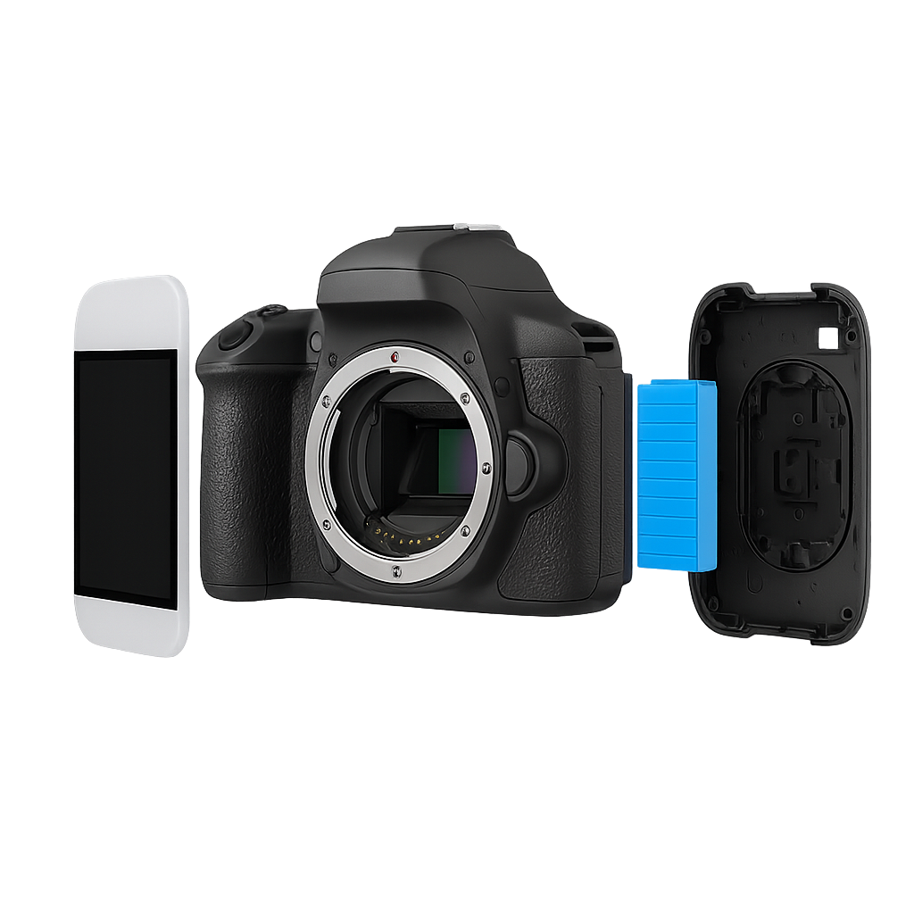 كاميرا احترافية بتصميم متين وعدسات عالية الجودة تمنحك تجربة تصوير مميزة.