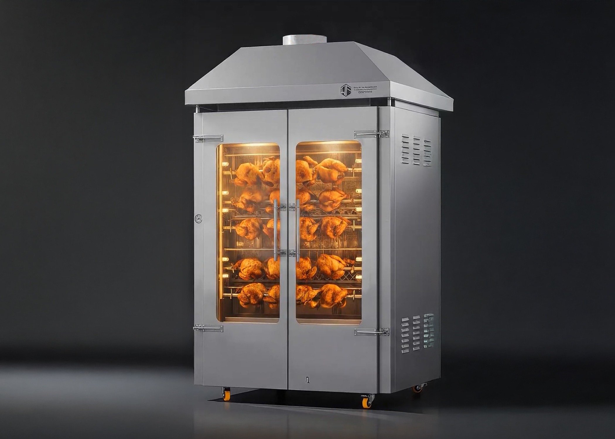 شواية دجاج بالطوب الحراري ستانلس ستيل 304