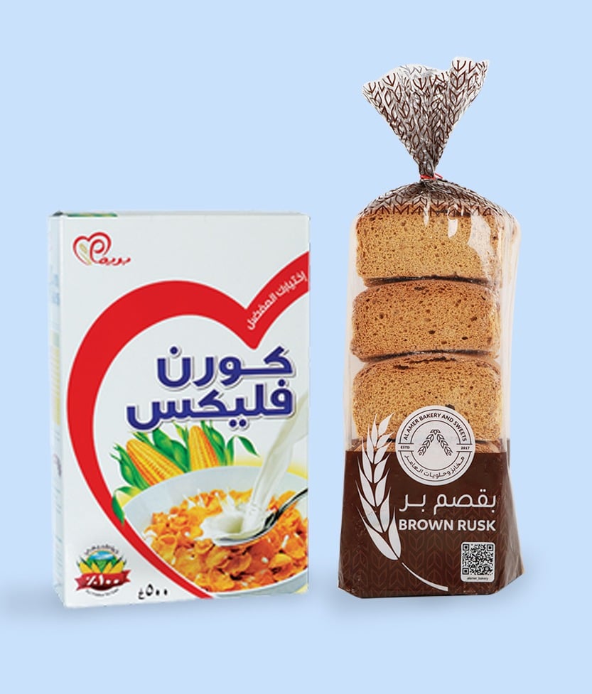 الشابورة والكورن فلكس وخبز المسح