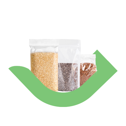 بذور الكينوا و الشيا و الكتان العضوية