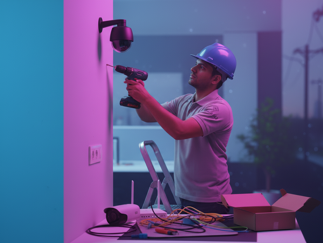 تركيب كاميرات المراقبة