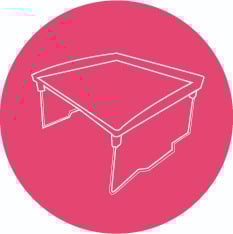 ارفف بأرجل حديد