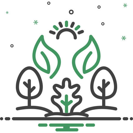 نباتات طبيعية مع تصاميم حدائق احترافية