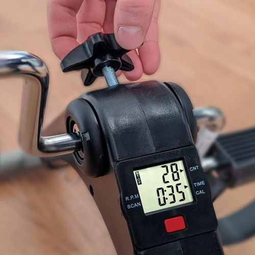 دراجة تمارين ميني محمولة بمقاومة قابلة للتعديل - جهاز رياضي منزلي