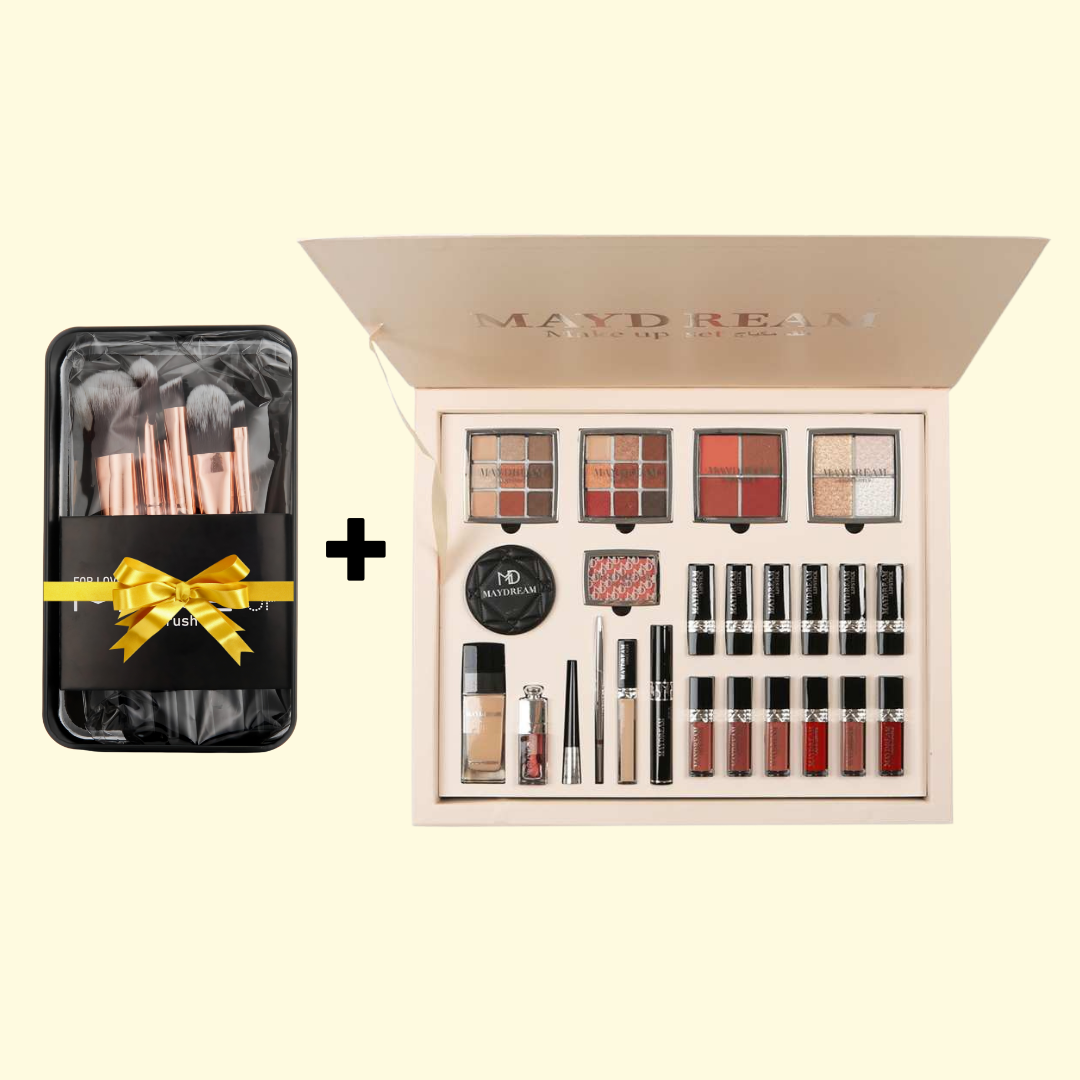 طقم ميك أب متكامل من ماي دريم + فرش فاخرة هدية مجاناً!