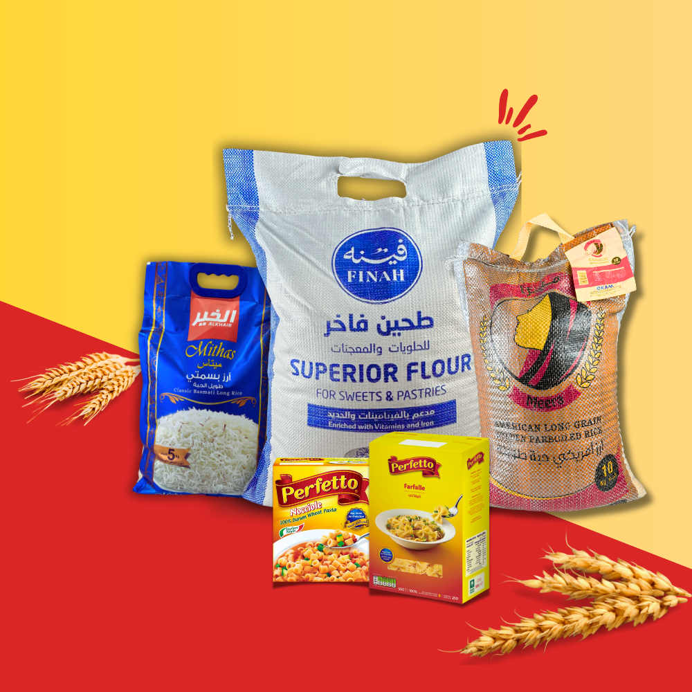 الارز والحبوب والمكرونة