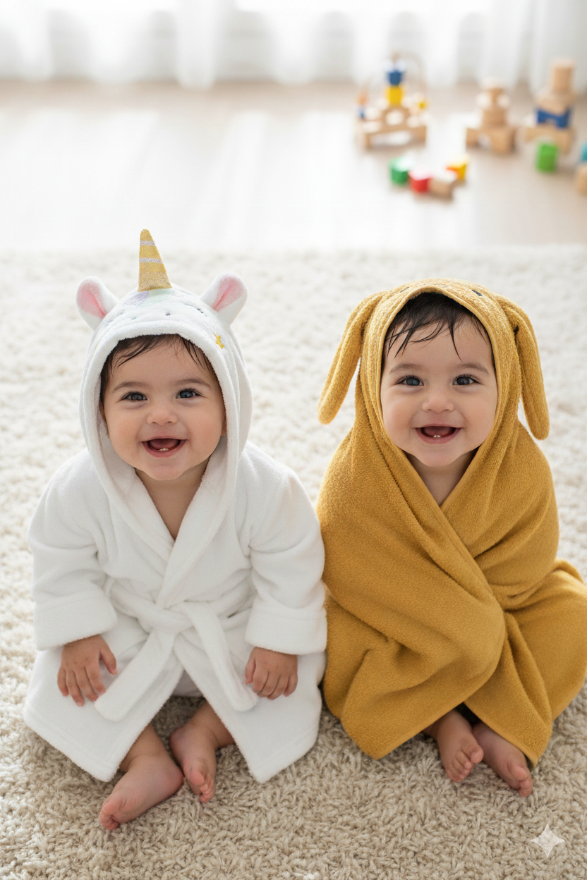 لحظات دافئة ومليئة بالحب بعد كل استحمام