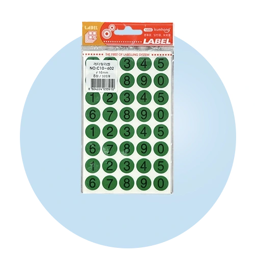 Stickers and scissors