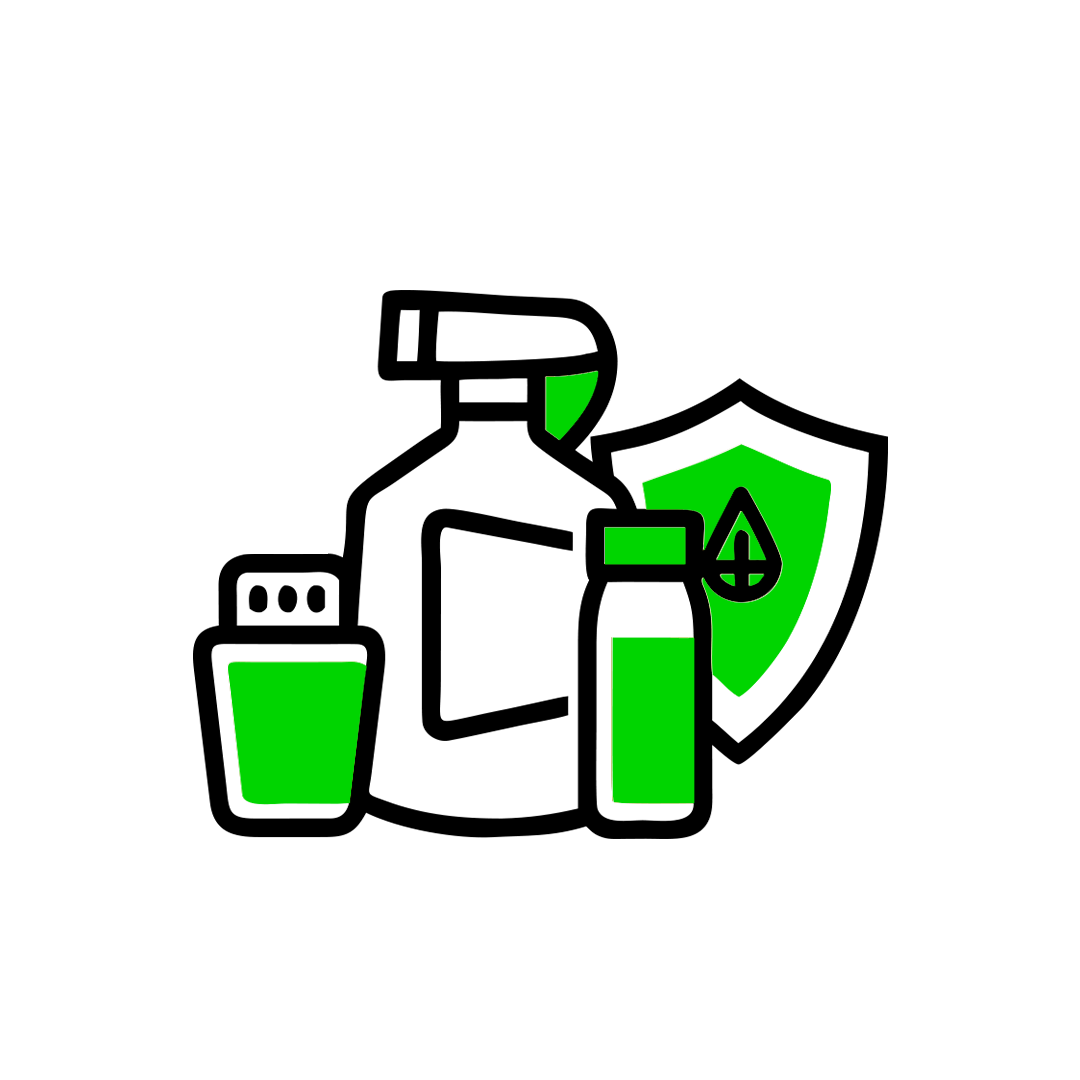 Insect control packages inside the apartments