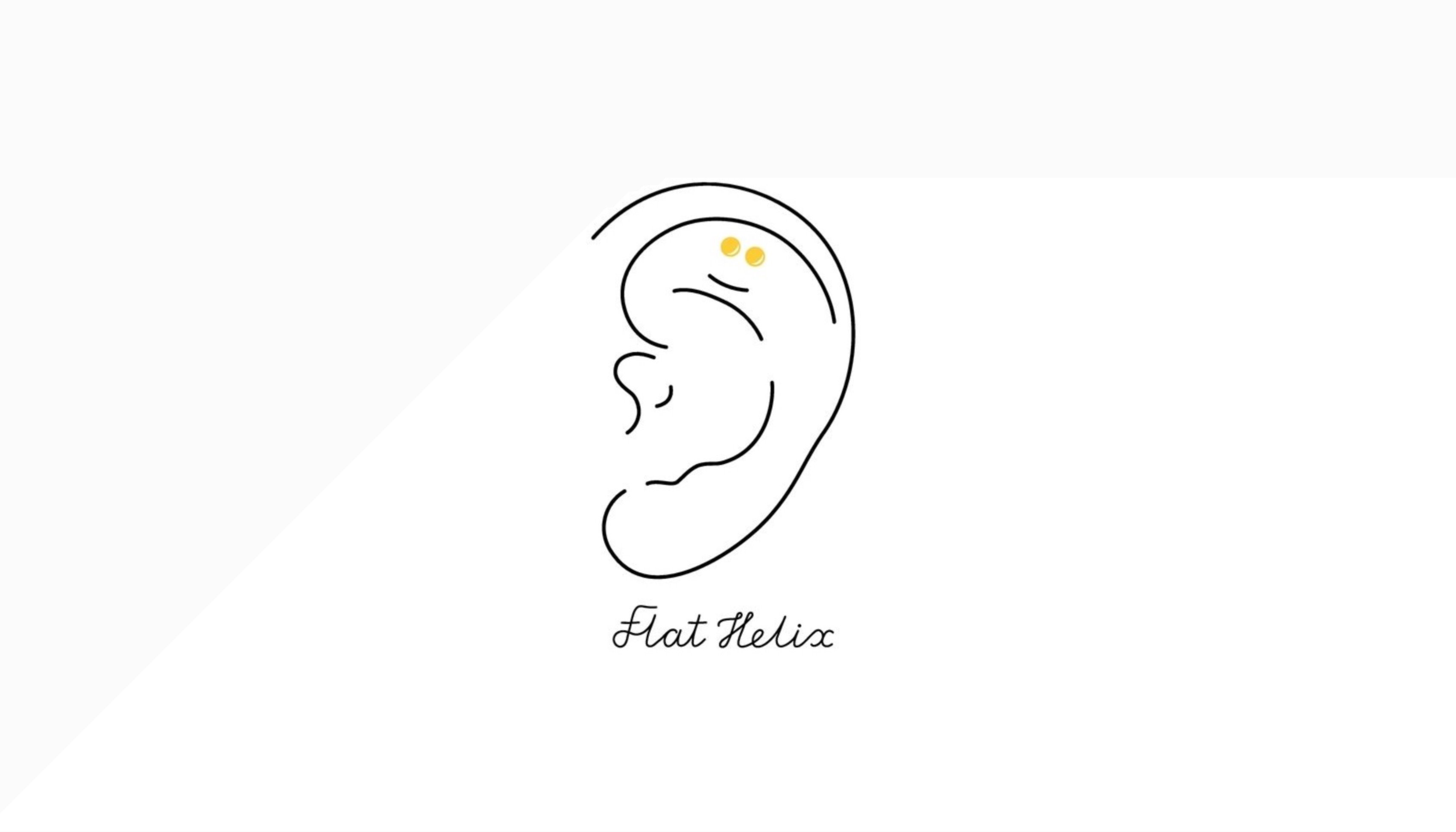 خرم فلات هيلكس - Flat Helix Piercing