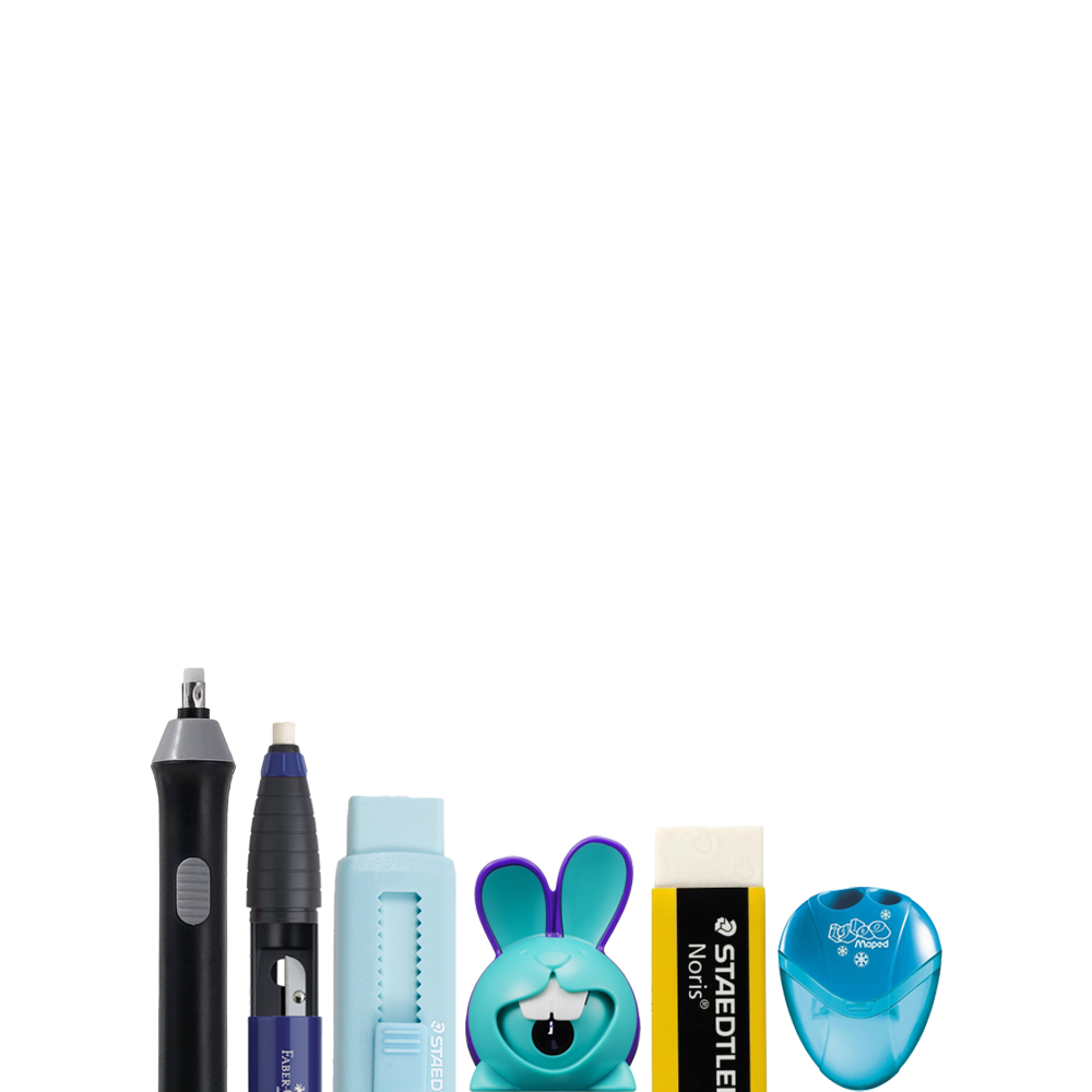 Sharpeners and erasers