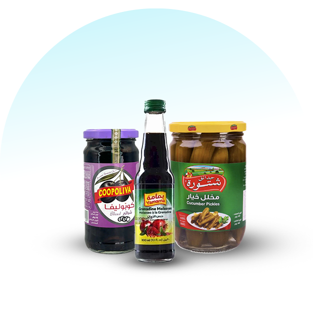 زيتون ومخللات و دبس رمان