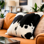 مخدات جلد بقري طبيعي