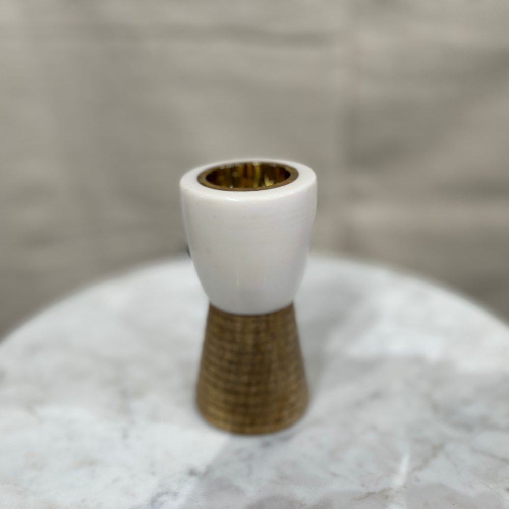 مبخرة خشب طبيعي بقاعدة علوية رخام أبيض فاخر - مبخرة رخام ابيض