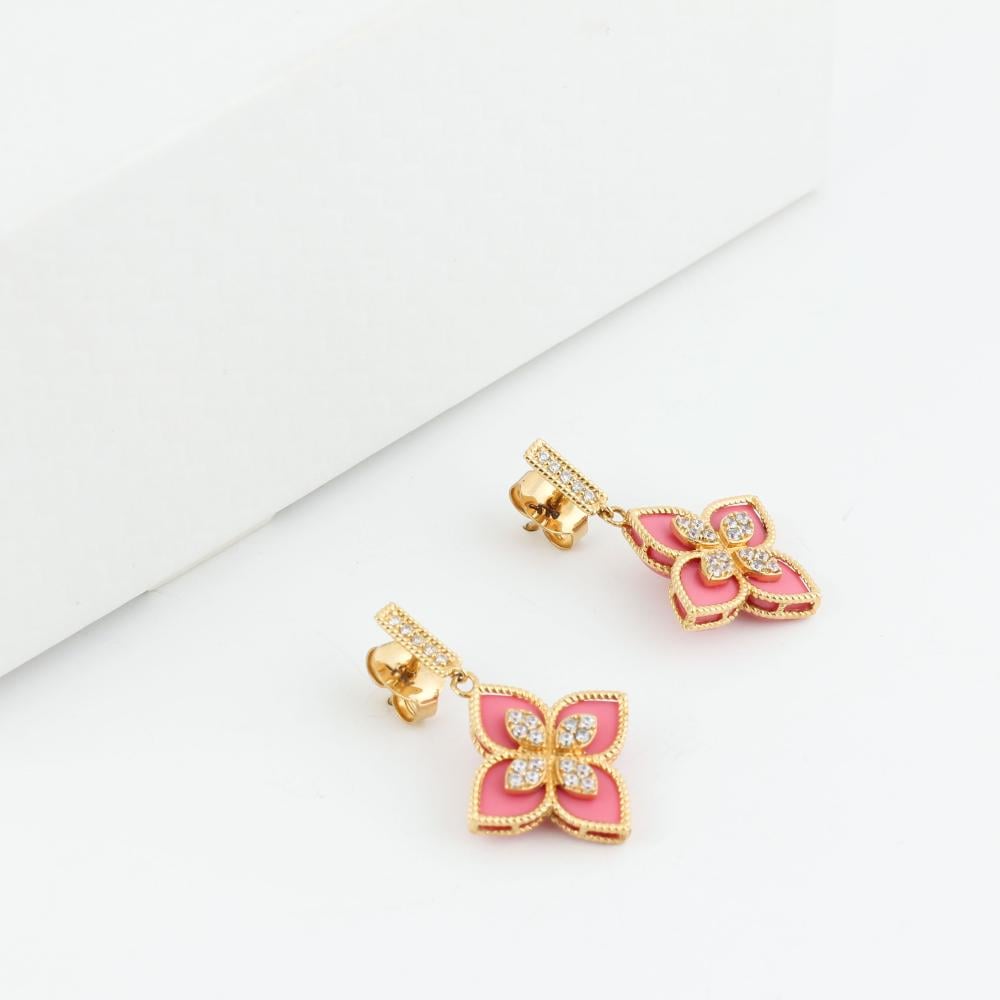 طقم ذهب تصميم عالمي-عيار 18