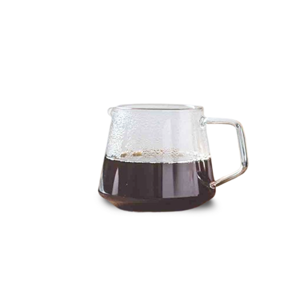 سيرفر V60 شفاف بدون غطاء تصميم عملي أنيق لتقطير وتقديم القهوة القهوة المقطرة - 600 مل