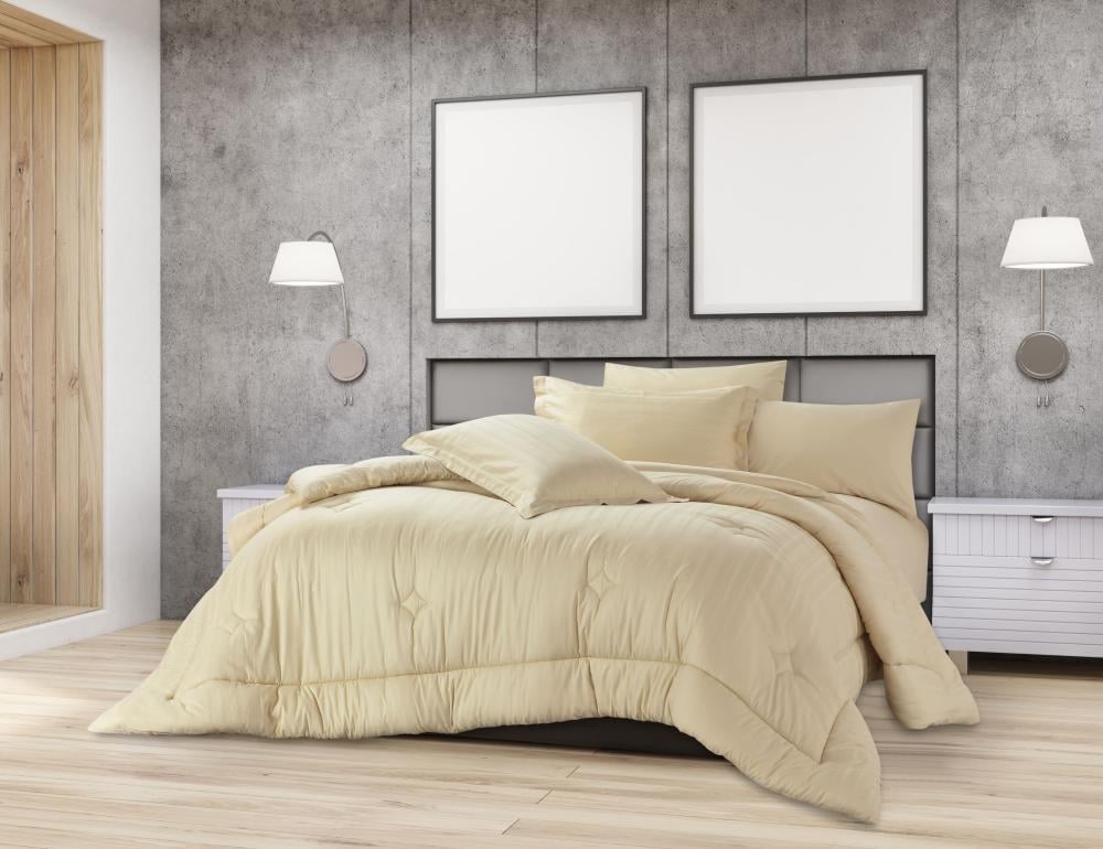 طقم بيت لحاف كانون ساتان 6 قطع نفرين BEIGE