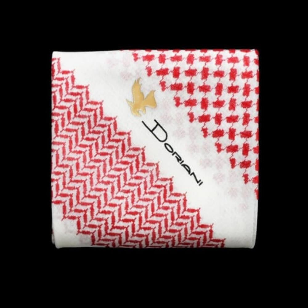 شماغ شتوي دورياني احمر بيج 2