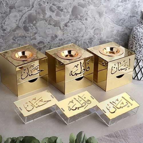 عرض 3 مباخر ملكيه + 3 صناديق للبخور
