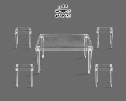 طقم طاولات شاي اكريلك مربع : SHML-AT12S