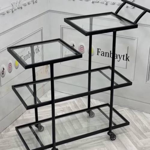 ترولي/عربية تقديم 4 دور زجاج شفاف-FANBAYTK