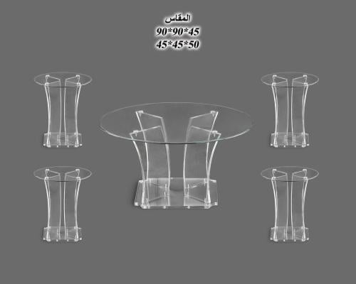 طقم طاولات شاي اكريلك دائري : SHML-AT10