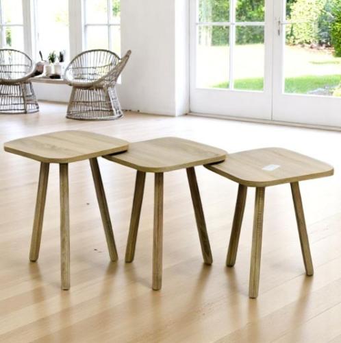 طقم الطاولات 3 قطع : AB-302-OAK