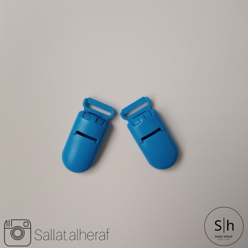 2مشبك لهاية الأطفال مصنوع من البلاستيك الطول 4 سم