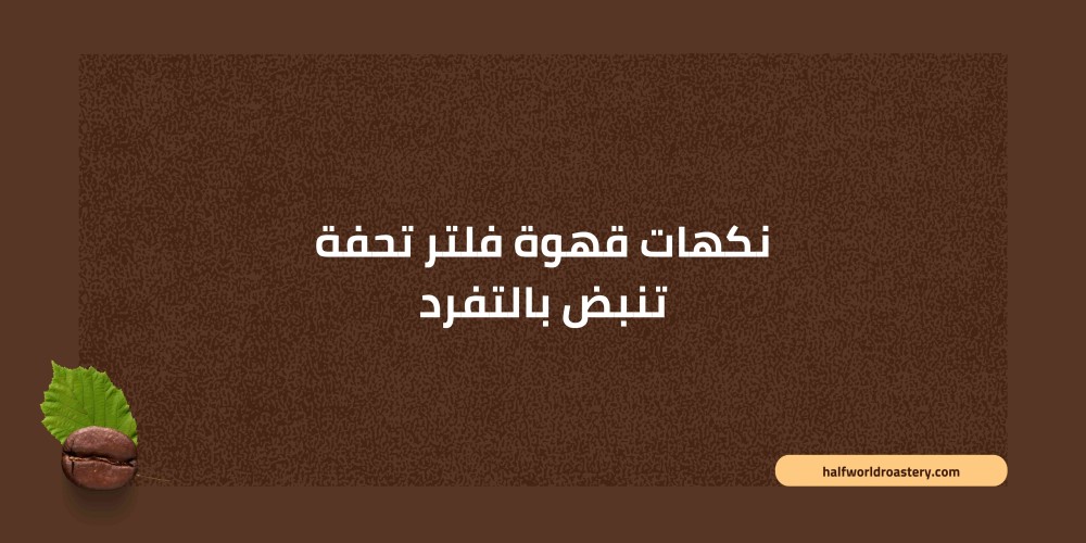 نكهات قهوة فلتر تحفة تنبض بالتفرد