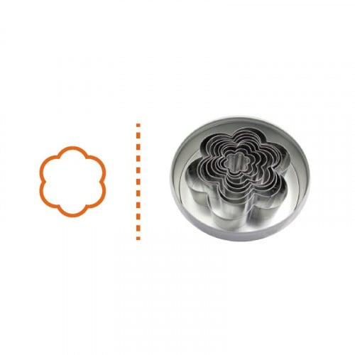 قطاعت شكل ورد 8 قطع 50ملم