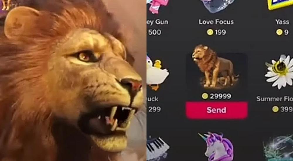 Lion price on Tik Tok