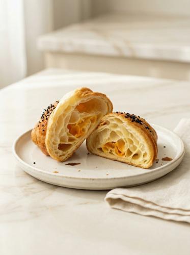 كرواسون جبن تشيدر أصفر