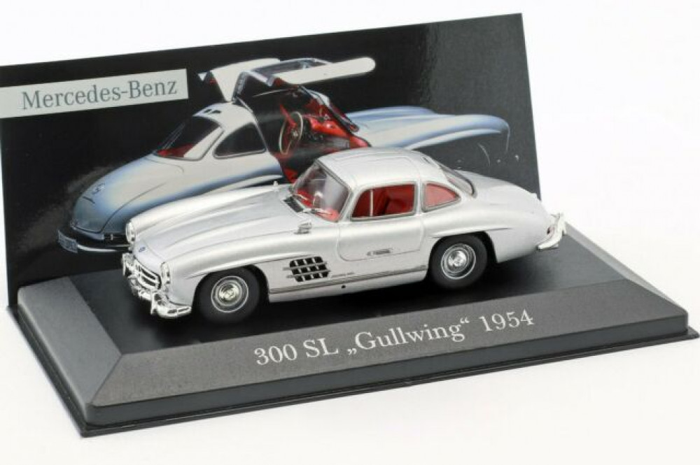 Mercedes-Benz 300 SL Coupe W198 1954 Silver 1:43 Edicola - الهوايات الذهبية  لمجسمات السيارات والريموت