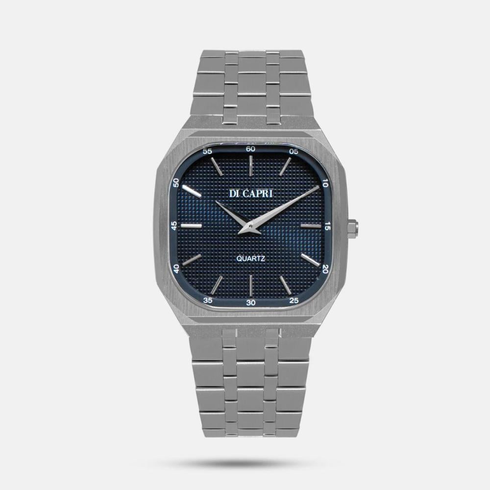 ساعة دي كابري فضي كحلي