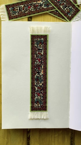carpet divider with green Persian embroidery {reinforced}