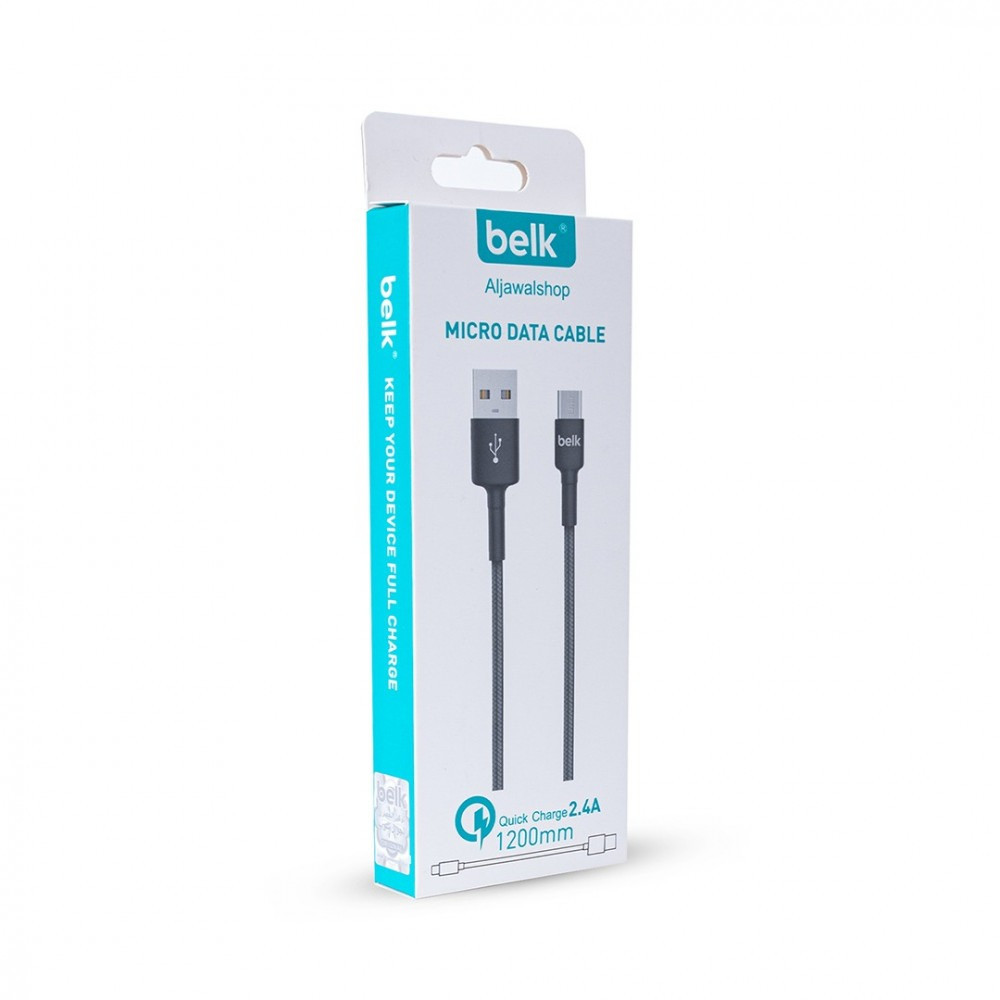 سلك شاحن ميكرو بليك طول 1.20mm ضمان سنة شركة belk