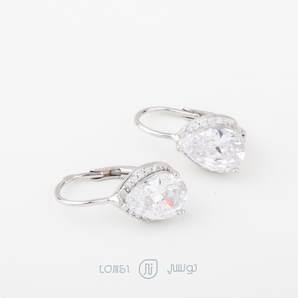 حلق ملون فضة عيار 925 10